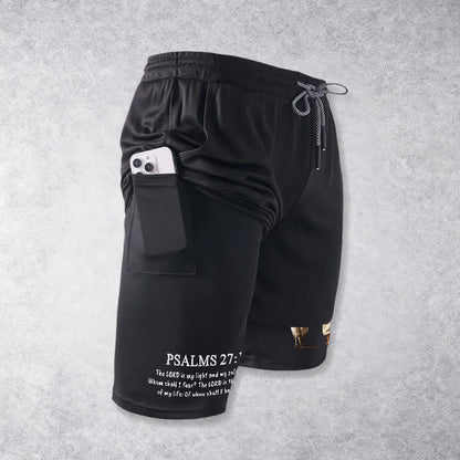 Christianartworkshop Jesus The Good Shepherd Psalm 27:1 Performance Layered Shorts