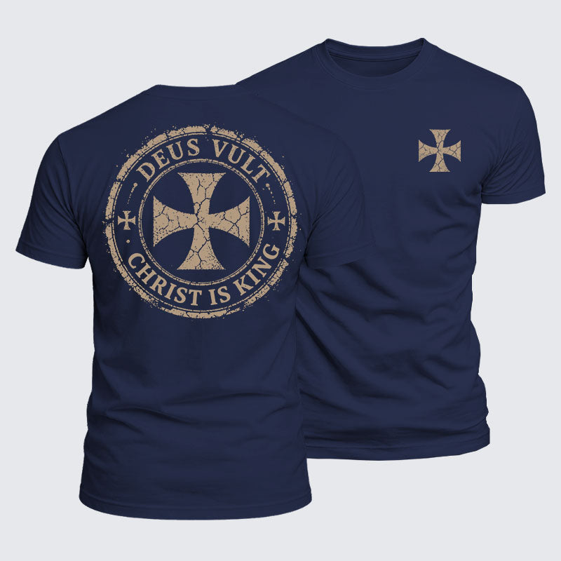 Luxe Mercerized Cotton Tee - Deus Vult Christ Is King