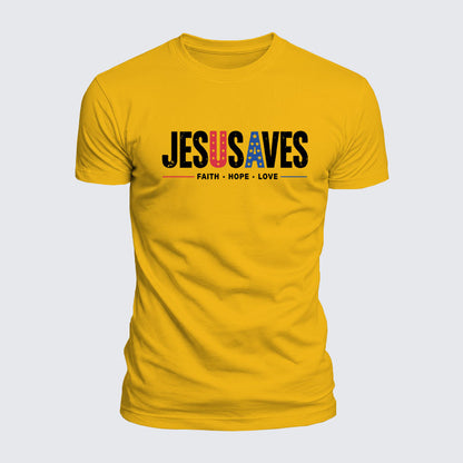 Luxe Mercerized Cotton Tee - Jesus Saves