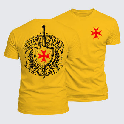 Luxe Mercerized Cotton Tee - Stand Firm Ephesians 6