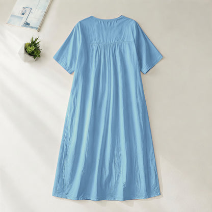 Christianartworkshop Plain Tone Love Scripture Rainbow Heart Slogan V-Neck Short Sleeve Midi Dress