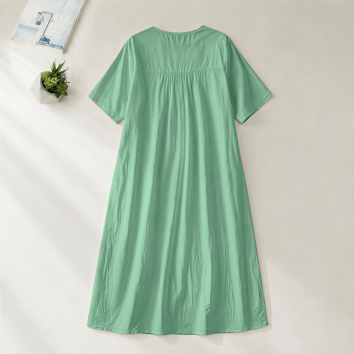Christianartworkshop "Walk by Faith" 2 Corinthians 5:7 Scripture Print V-Neck Short Sleeve Midi Dress