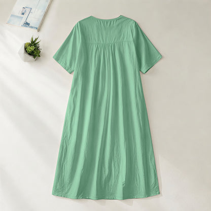 Christianartworkshop Plain Tone Love Scripture Rainbow Heart Slogan V-Neck Casual Midi Dress
