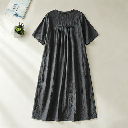 Christianartworkshop Plain Tone Love Scripture Rainbow Heart Slogan V-Neck Casual Midi Dress