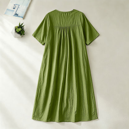 Christianartworkshop Plain Tone Love Scripture Rainbow Heart Slogan V-Neck Casual Midi Dress