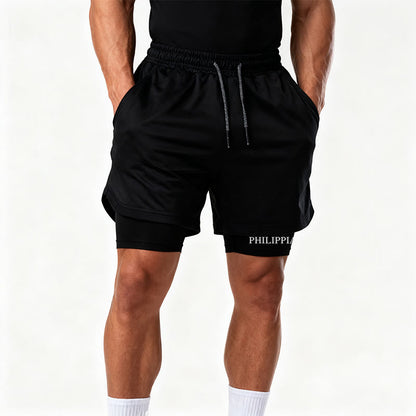 Christianartworkshop Timeless I Can Do All Things Through Christ Full Verse Dual Layer Drawstring Faith Sports Shorts