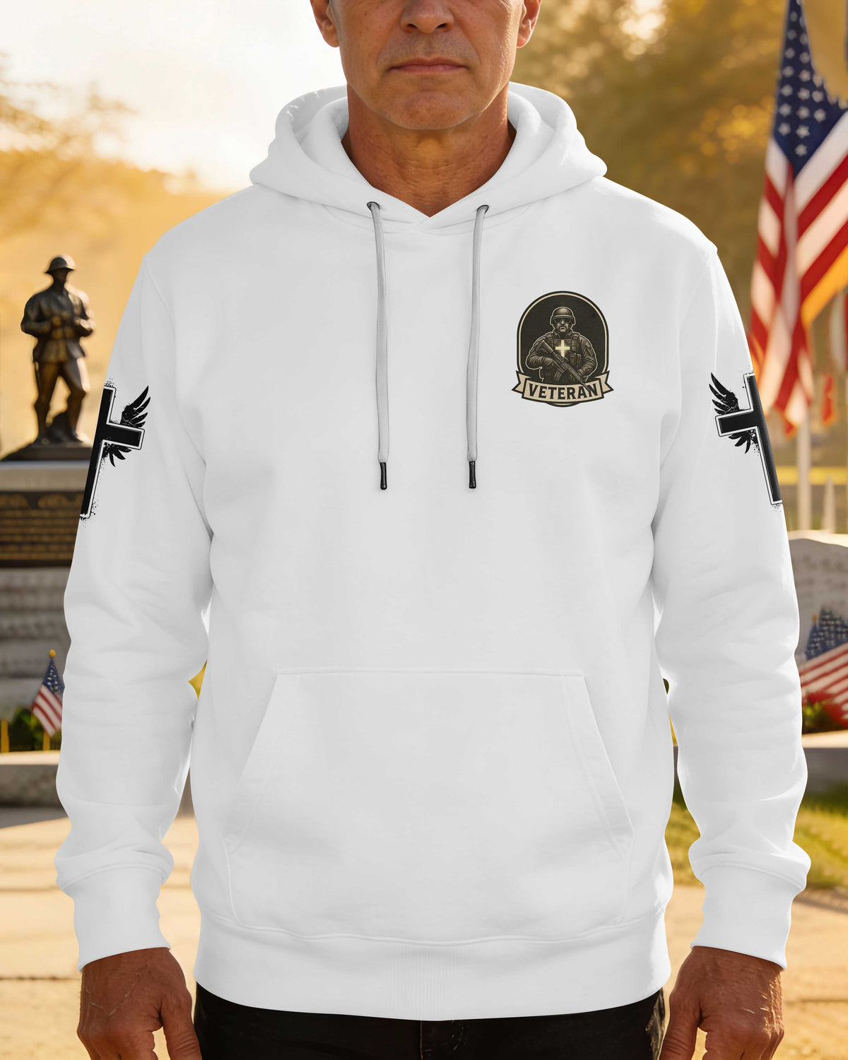 God Took The Strongest Americans All Over Print Hoodie