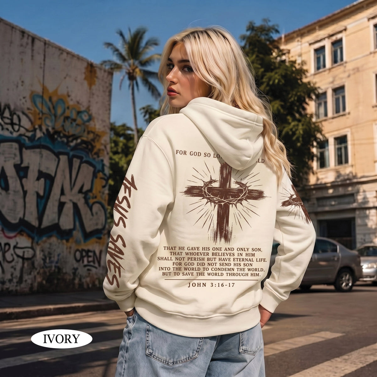 Good News Jesus Saves T-Shirt, Christian Bible Verse Hoodie
