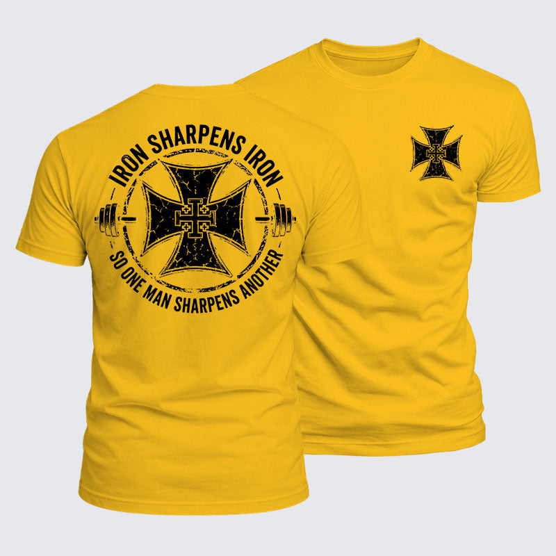 Luxe Mercerized Cotton Tee -  Iron Sharpens Iron So One Man Sharpens Another
