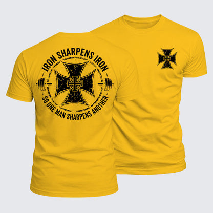 Luxe Mercerized Cotton Tee -  Iron Sharpens Iron So One Man Sharpens Another