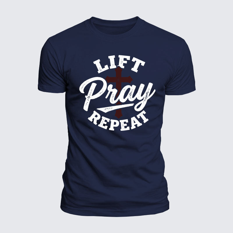 Luxe Mercerized Cotton Tee - Lift Pray Repeat