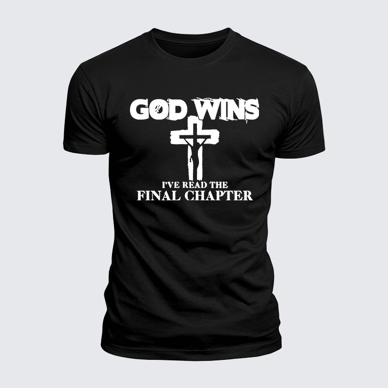 Luxe Mercerized Cotton Tee - God Wins I've Read The Final Chapter