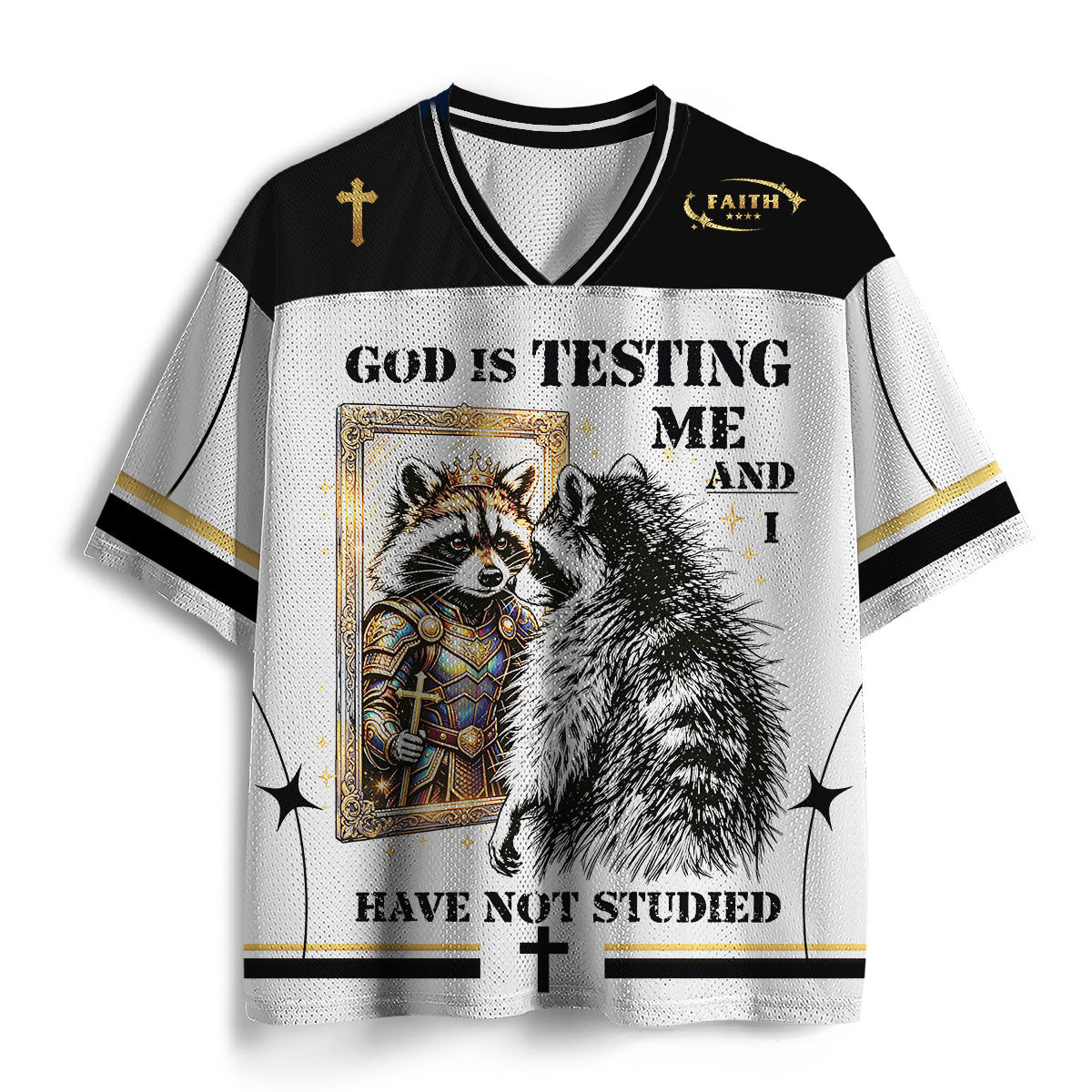 God Is Testing Me Christian Mesh Jersey