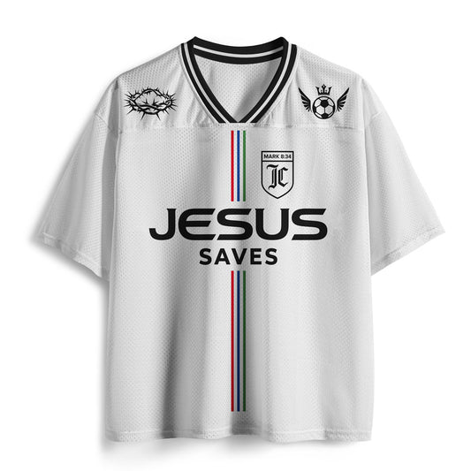 Jesus Saves Christian Mesh Jersey