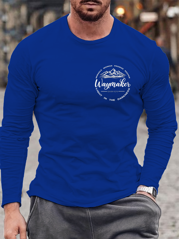 Waymaker, Isaiah 42:16 Christian Cotton Long Sleeve T-Shirt