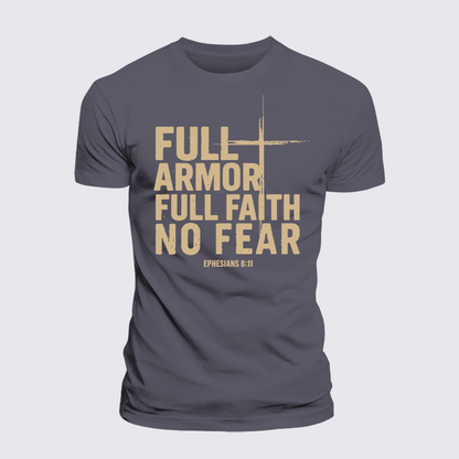 Luxe Mercerized Cotton Tee - Full Armor Full Faith No Fear