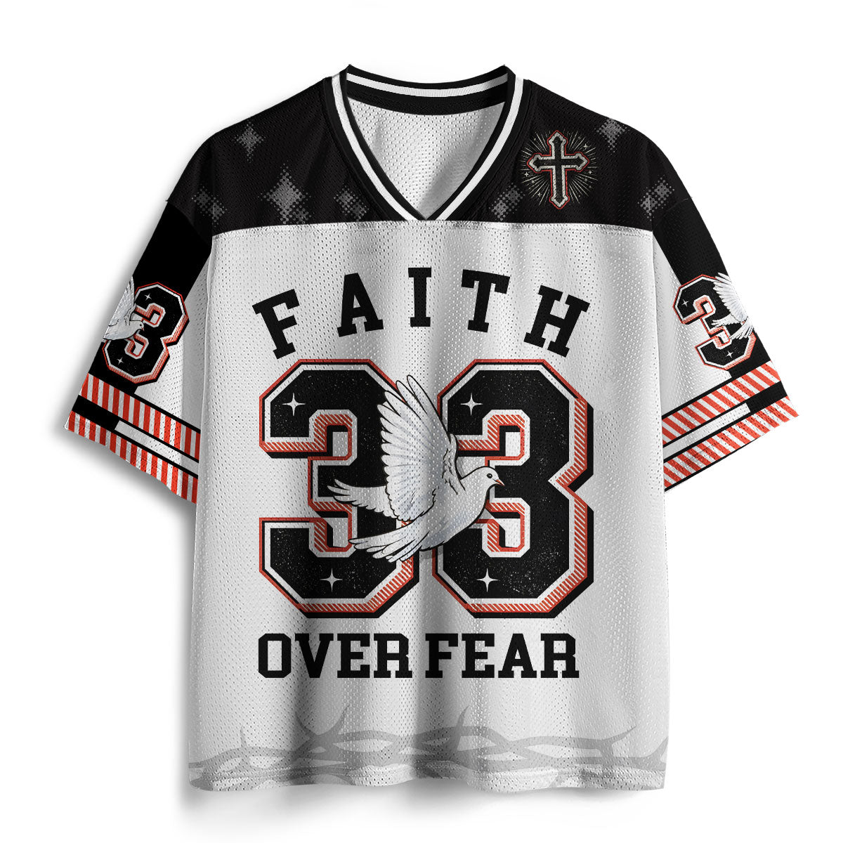 Faith Over Fear Christian Mesh Jersey