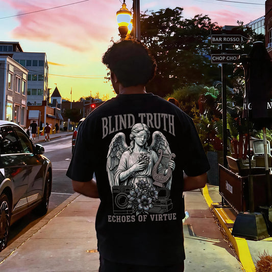 Blind Truth Echoes Of Virtue Printed Men's T-shirt