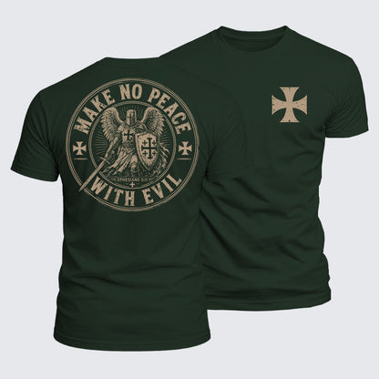Luxe Mercerized Cotton Tee - Make No Peace With Evil