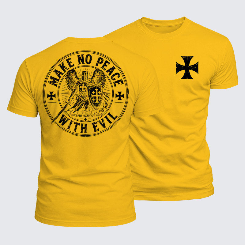 Luxe Mercerized Cotton Tee - Make No Peace With Evil