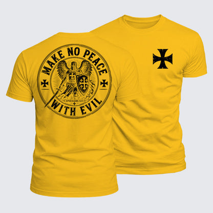 Luxe Mercerized Cotton Tee - Make No Peace With Evil