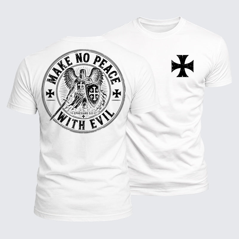 Luxe Mercerized Cotton Tee - Make No Peace With Evil
