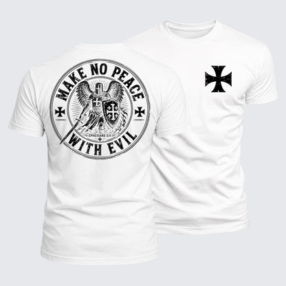 Luxe Mercerized Cotton Tee - Make No Peace With Evil