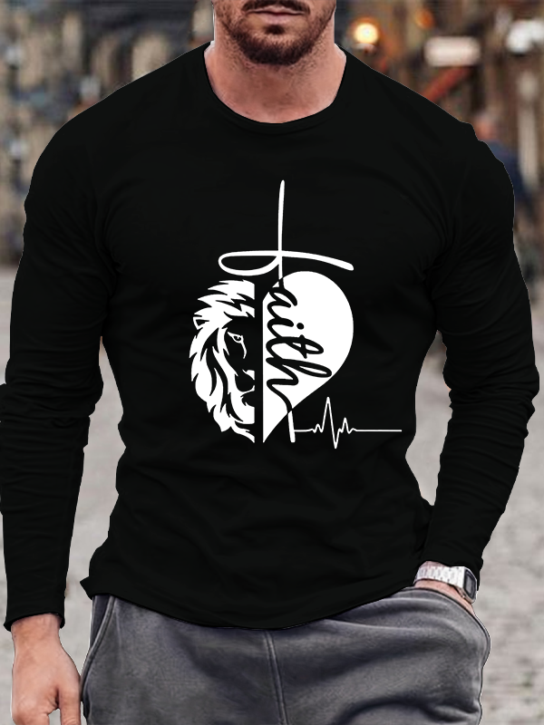 Faith And Lion Long Sleeve T-Shirt