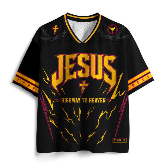 Jesus Highway To Heaven  Christian Mesh Jersey