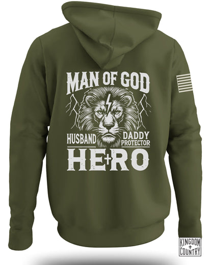 Man Of God Husband Daddy Hero Hoodie