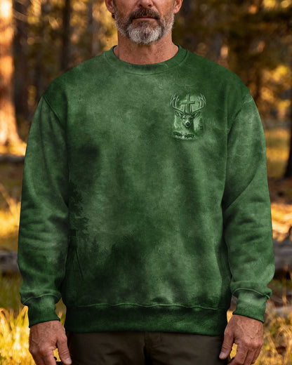 I've Got Hunting In My Veins And Jesus In My Heart Green T-Shirt