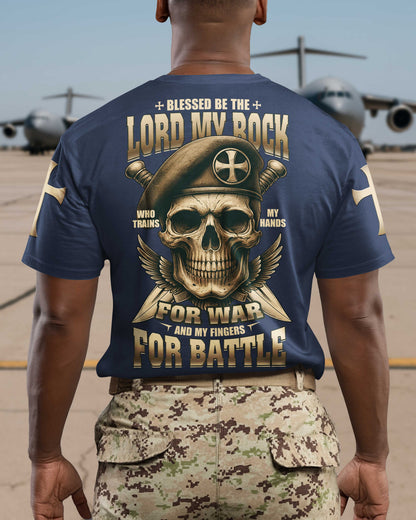 Blessed Be The Lord My Rock Who Trains My Hands For War T-Shirt