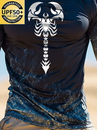 Men's Outdoor Sun Protection Breathable Cool Hooded Sun Protection Long Sleeve Top