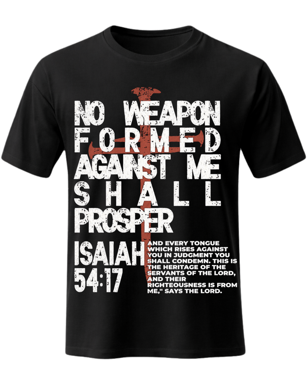 No Weapon Christian Vintage Unisex Tee - Jesus Faith Streetwear