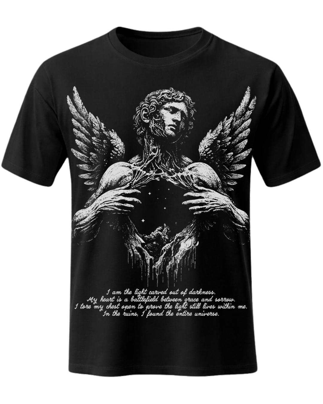 Fallen Angel Statue Dark Academia Graphic Tee