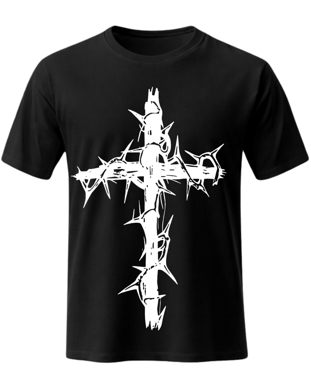 Cross Print Drop Shoulder Tee – Christian Streetwear Pullover