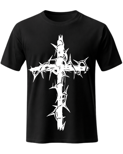 Cross Print Drop Shoulder Tee – Christian Streetwear Pullover