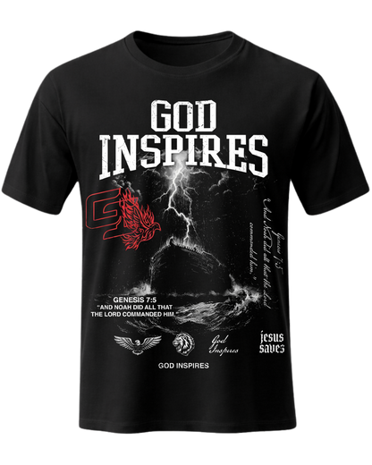 Christian Streetwear Noah's Ark Genesis 7:5 Graphic T-Shirt