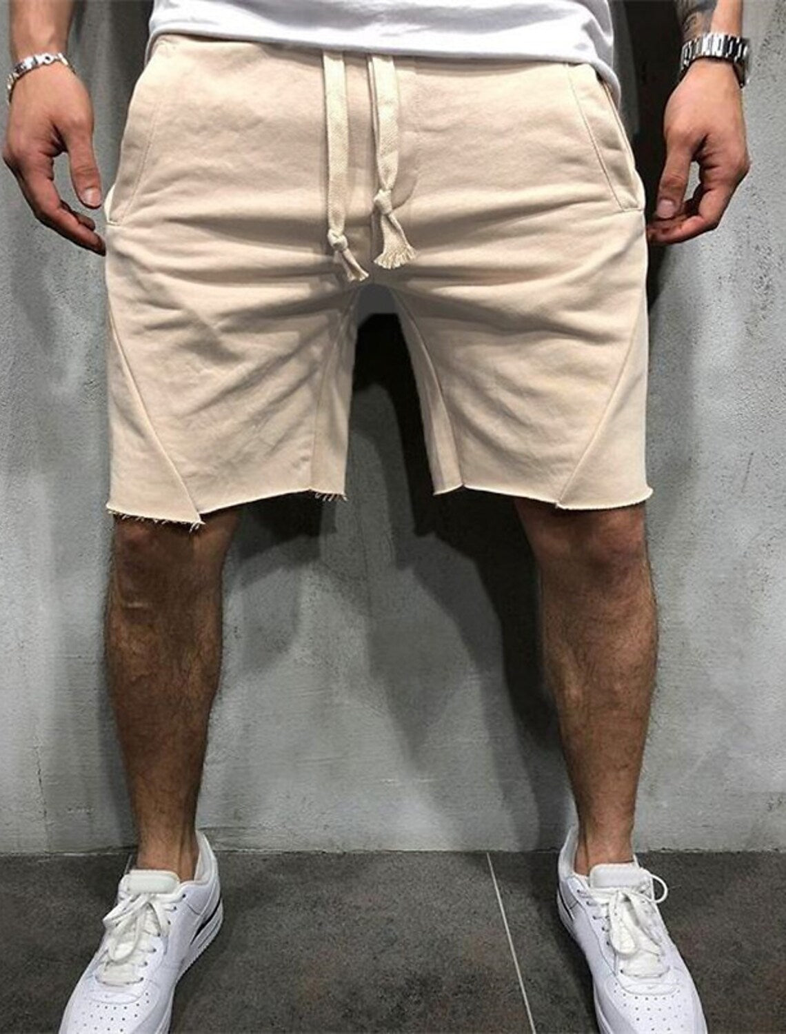 Manlyflex™ Loose Plain Elastic Waist Shorts