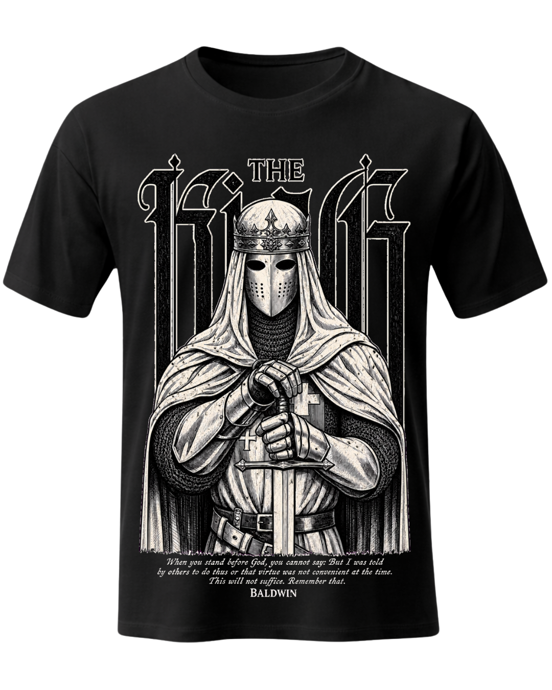 Baldwin IV “The Leper King” Vintage Unisex T-Shirt | Crusader King of Jerusalem Tee