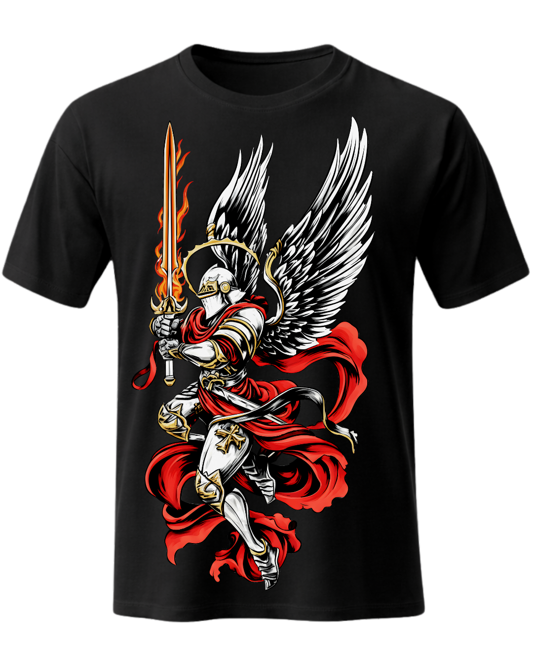 Archangel Michael Flaming Sword T-Shirt