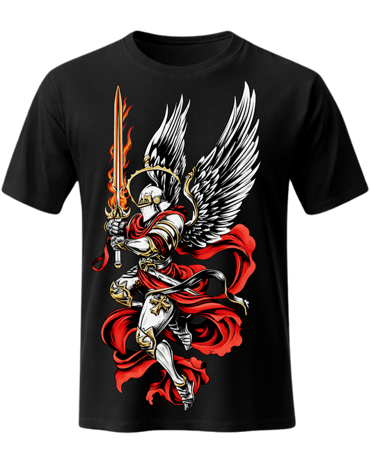 Archangel Michael Flaming Sword T-Shirt