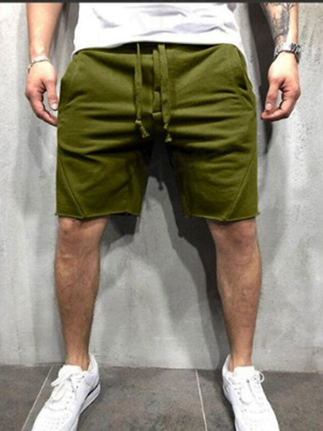 Manlyflex™ Loose Plain Elastic Waist Shorts