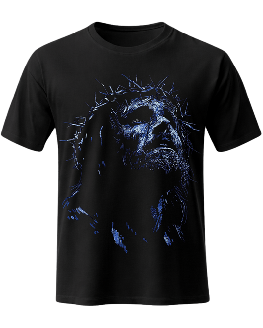 Jesus Christ Crown of Thorns Christian Faith Graphic T-Shirt