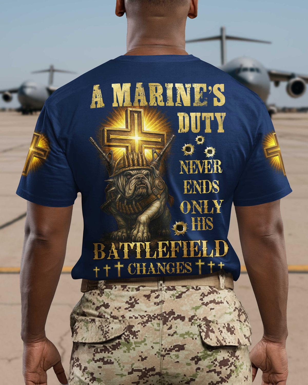 A Marine's Duty Never Ends Only His Battlefield Changes T-Shirt