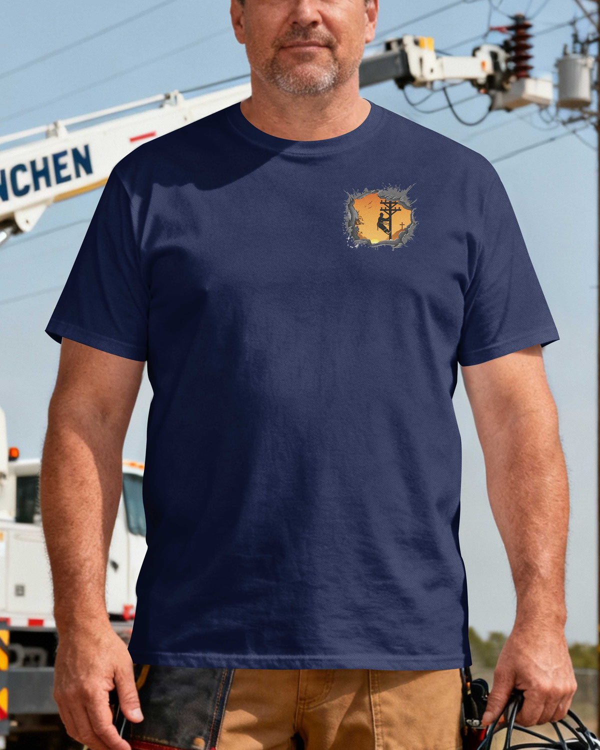 Lineman Using God’s Strength To Fix What The Storm Tried to Break T-Shirt