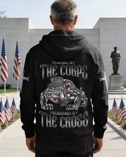 Trained By The Corps Redeemed By The Cross Hoodie
