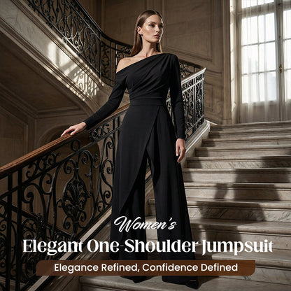 Women's Elegant One-Shoulder Jumpsuit