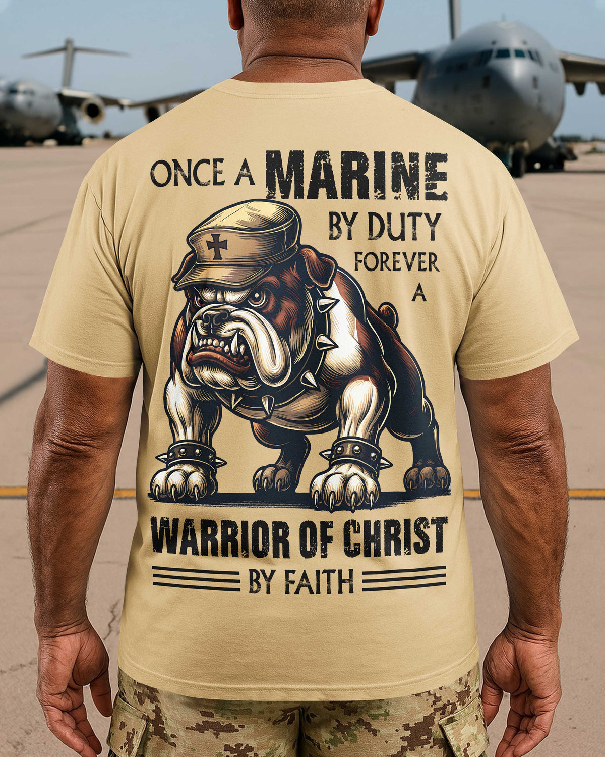 Once A Marine By Duty Forever A Warrior Of Christ By Faith T-Shirt