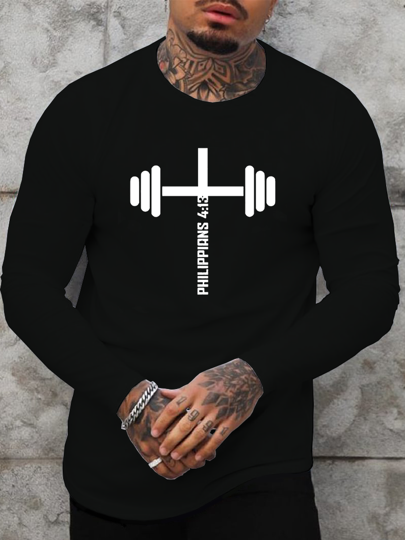 Christian Fitness Philippians 4:13 Long Sleeve T-Shirt